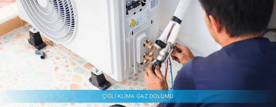Çiğli İlçemi Midea Klima Gaz Dolumu